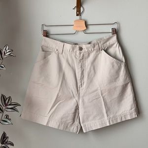 Natural Beige Jean Shorts 28/30 Waist Vintage 90s